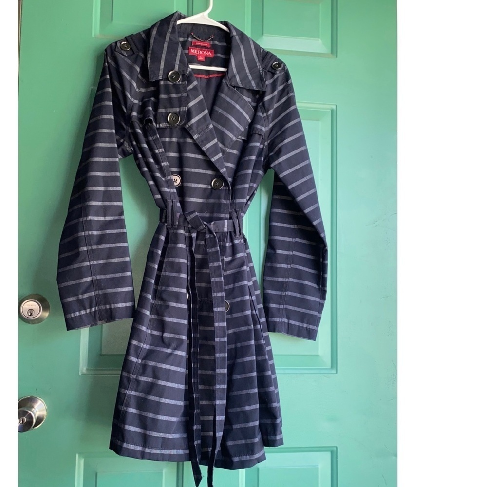 Vintage Merona size large trench coat raincoat excellent condition